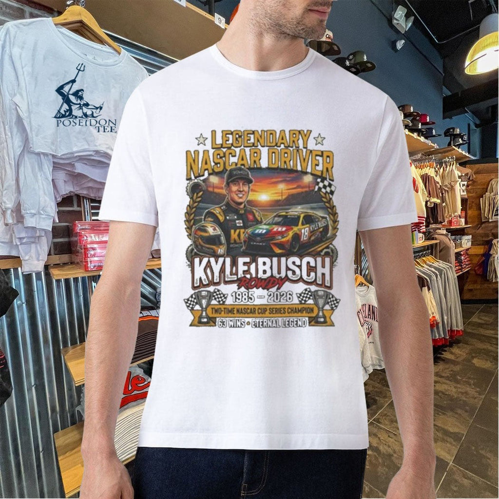 Legendary Driver Kyle Busch Rowdy 1985 2026 Unisex