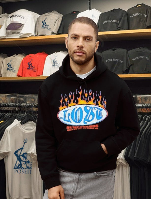 Lost Enterprises Flamer Logo Boxy Chocolate Snow Unisex