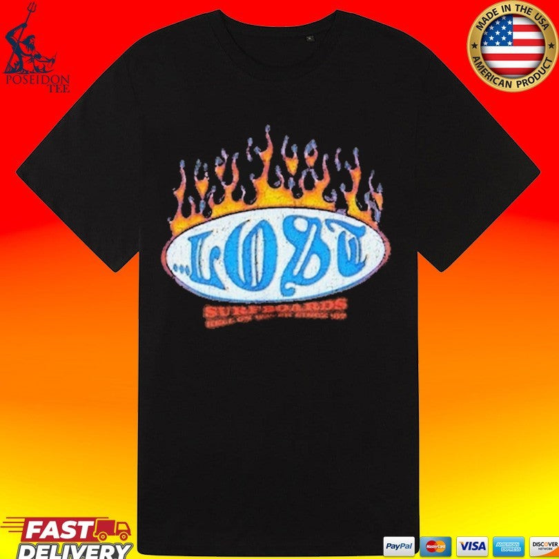 Lost Enterprises Flamer Logo Boxy Chocolate Snow Unisex