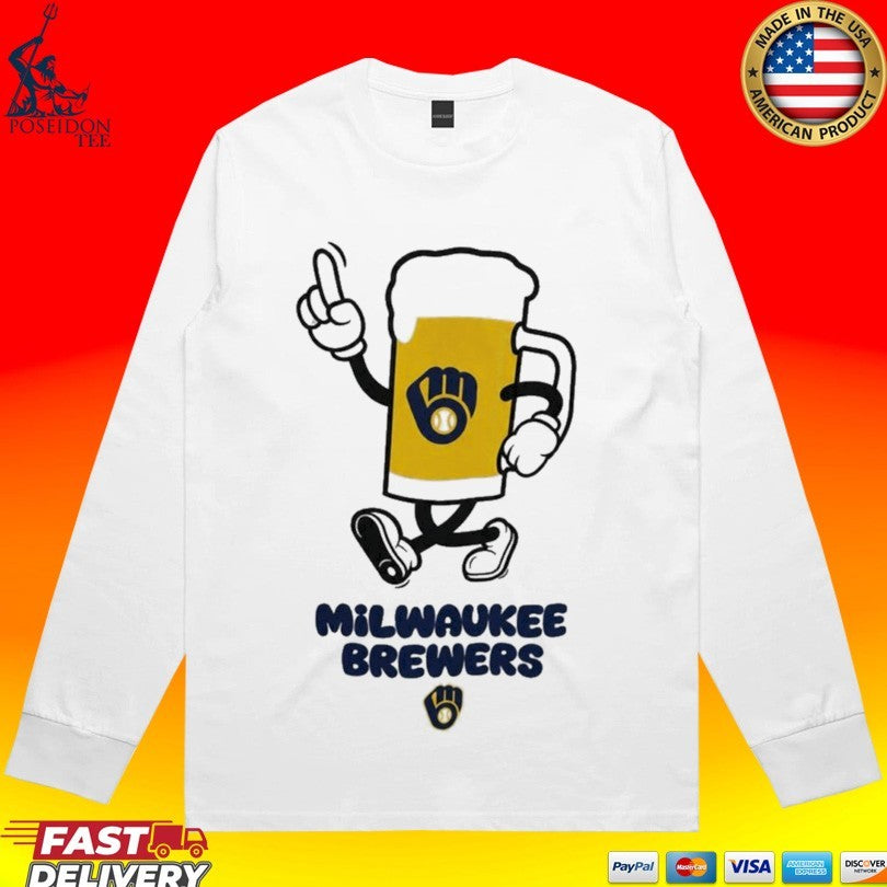 Milwaukee Brewers Drink Beer Cartoon Unisex