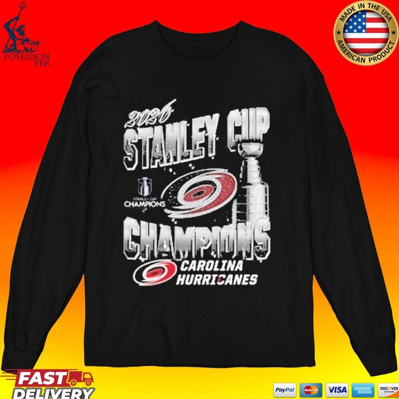 Mitchell And Ness Carolina Hurricanes Mens Black 2026 Stanley Cup Champions Unisex