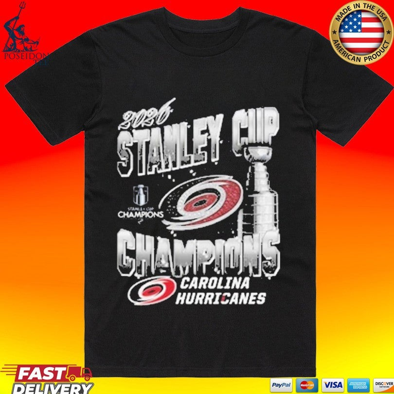 Mitchell And Ness Carolina Hurricanes Mens Black 2026 Stanley Cup Champions Unisex