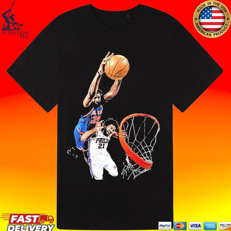Mitchell Robinson And Joel Embiid Dunk Nba Basketball Unisex