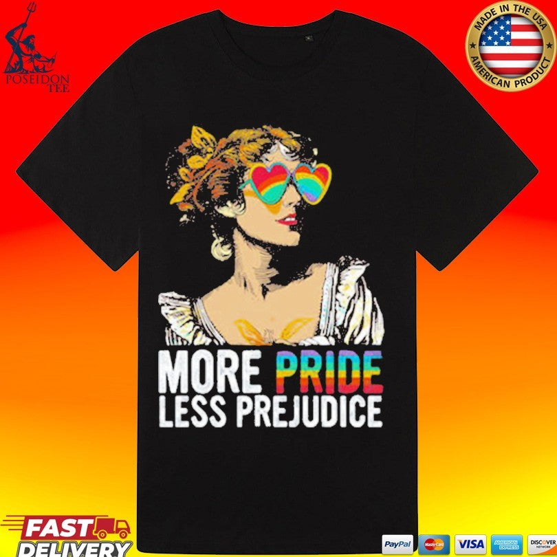 More Pride Less Prejudice Pride And Prejudice Heart Rainbow Glasses Rainbow Unisex