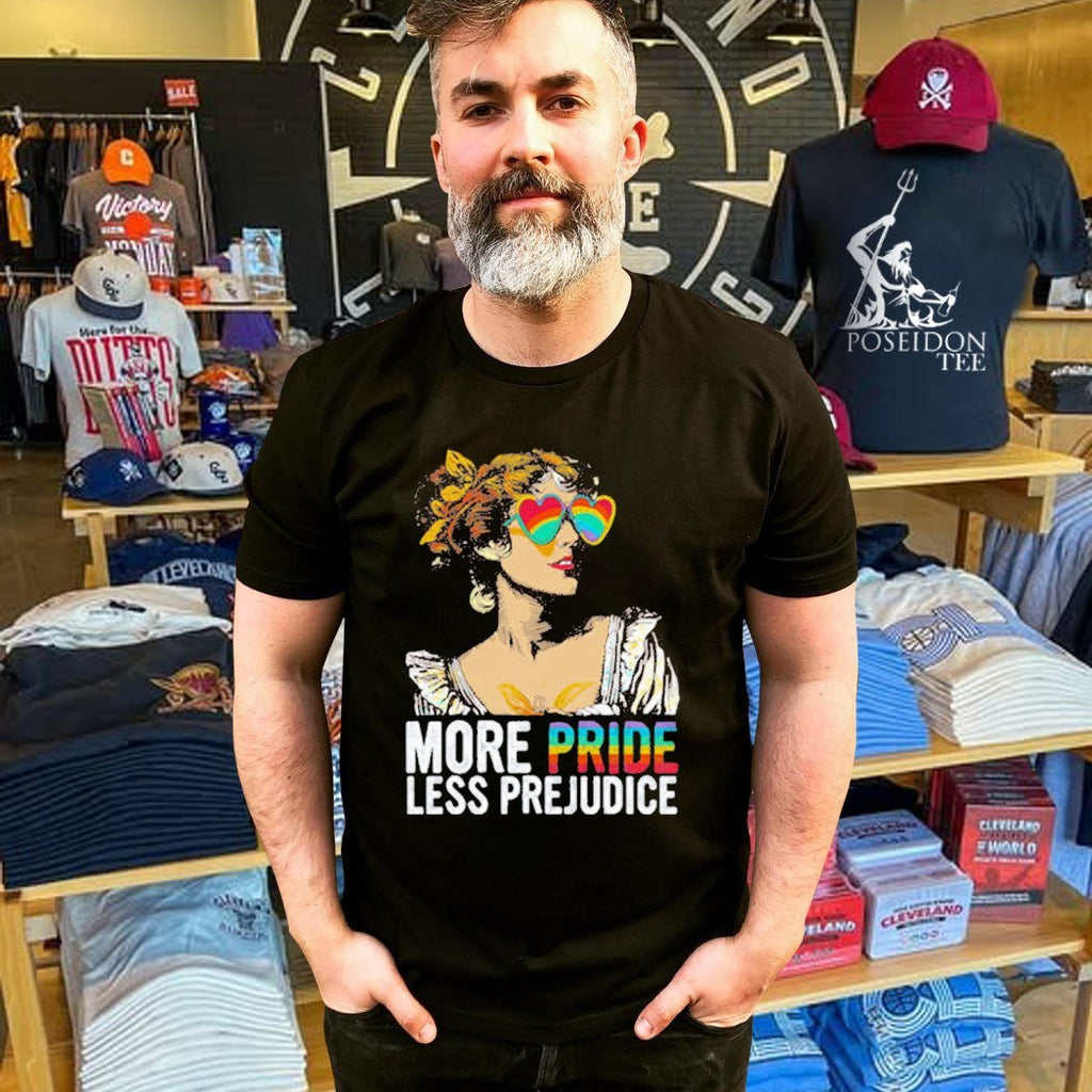 More Pride Less Prejudice Pride And Prejudice Heart Rainbow Glasses Rainbow Unisex