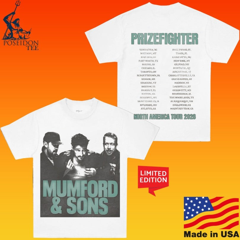Mumford And Sons Bone Photo Print Tour Prizefighter North America Tour 2026 Unisex