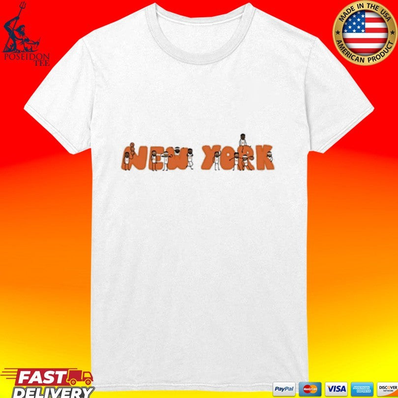 New York Cartoon Stickman Basketball Unisex