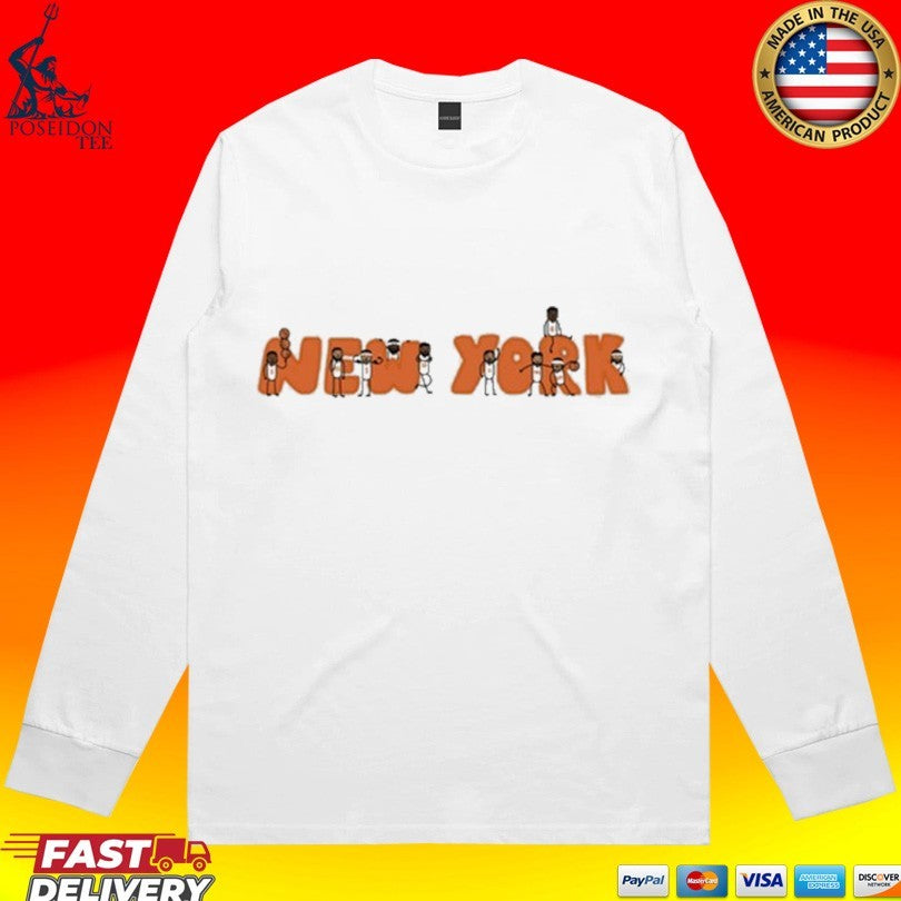 New York Cartoon Stickman Basketball Unisex