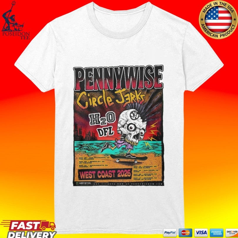 The 2026 West Coast Tour Of Legendary Punk Rock Band Pennywise Unisex