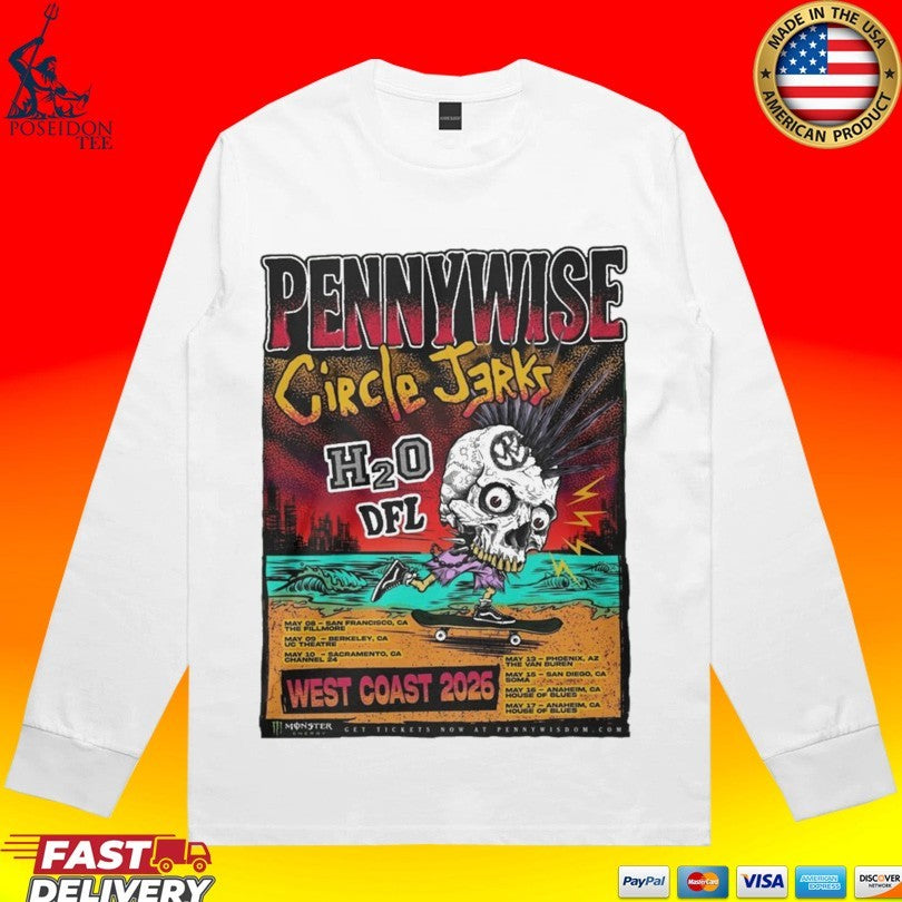 The 2026 West Coast Tour Of Legendary Punk Rock Band Pennywise Unisex