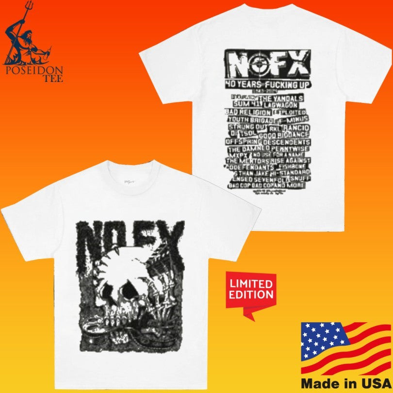 Nofx 40 Years Of Fuckinup Og Film Skull Unisex