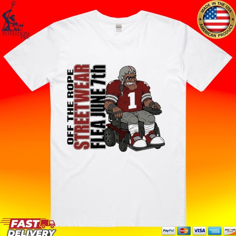 Off The Rope Streetwear Flea June 7th Football Player In A Wheelchair Unisex