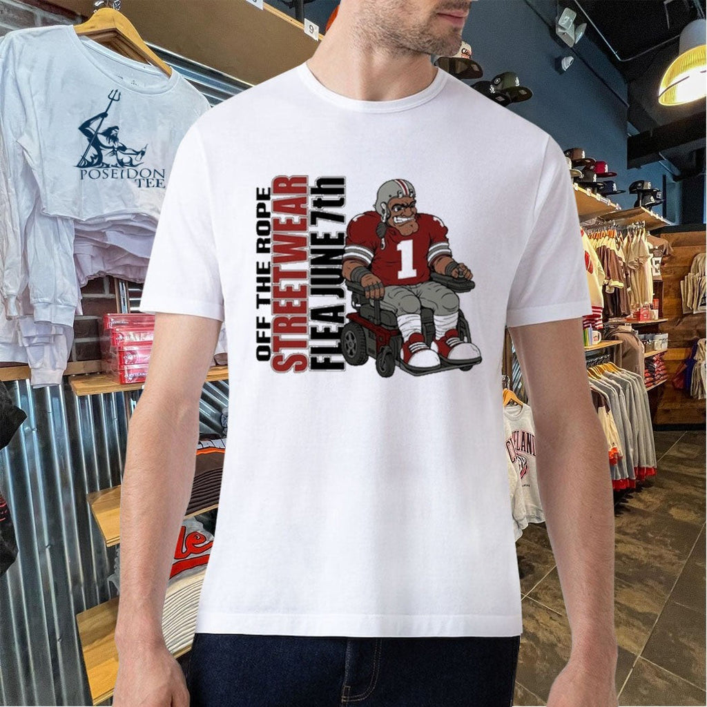 Off The Rope Streetwear Flea June 7th Football Player In A Wheelchair Unisex