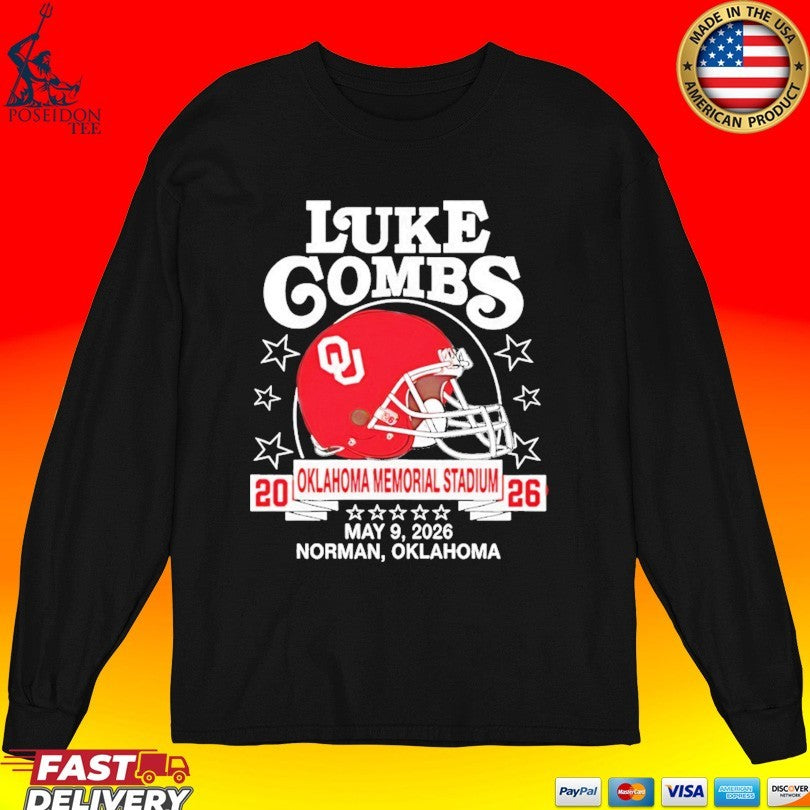 Oklahoma Sooners Helmet Luke Combs May 09 2026 Tour Norman Ok Unisex