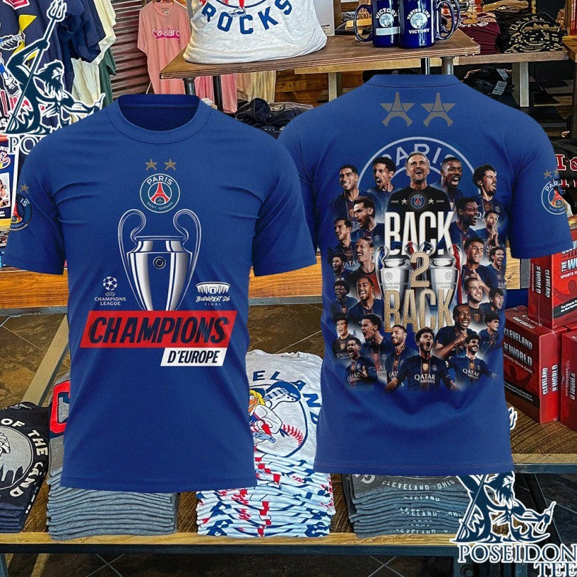 Paris Saint-germain Ucl 2026 Back To Back European Champions Unisex