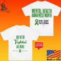 Phillies Never Fightin’ Alone Mental Health Awareness Month Strikeout The Stigma Unisex