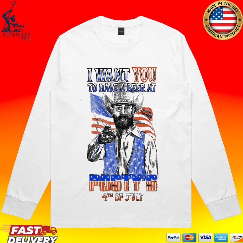 Posty’s I Want You To Have A Beer At July 4 2026 Poster 250 Years Of America Unisex
