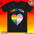 Proud Mom Pride Flag Transgender Awareness Heart Lgbtq Support Awareness Unisex