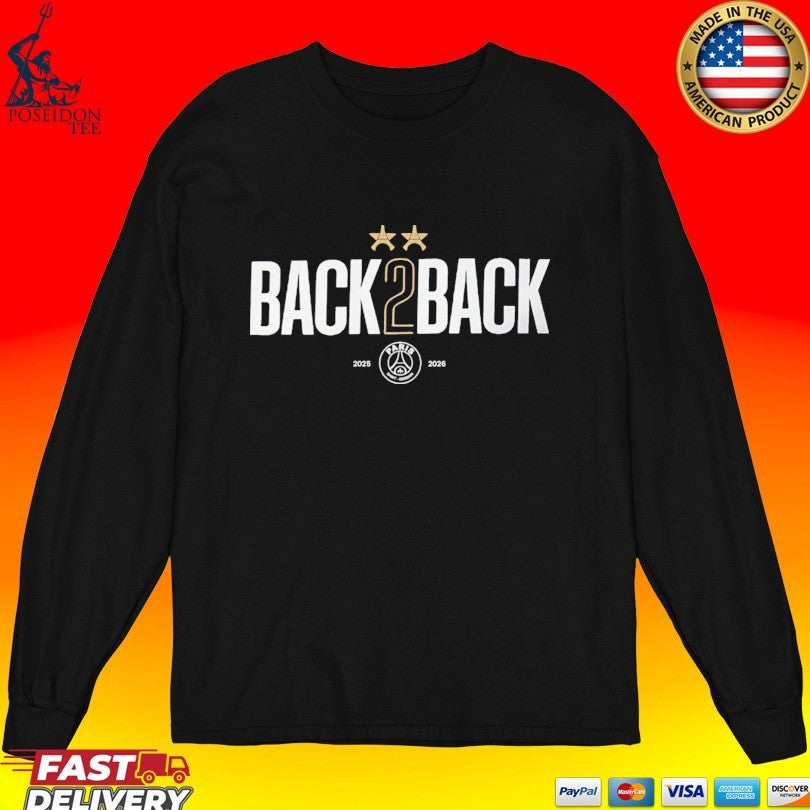 Psg Champions League Winner Back To Back 2 Star Graphic 2026 Unisex