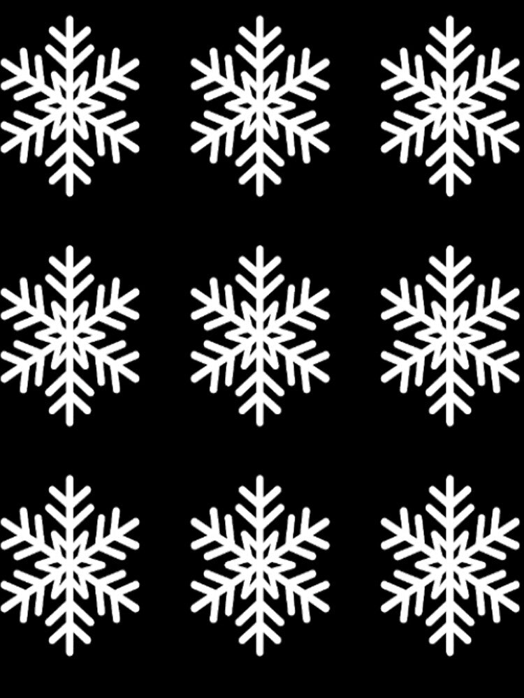 Repeating Snowflake Pattern - Minimal Winter Design by JaneMcCarthyStudio