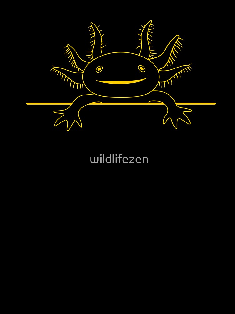Axolotl Chill Yellow by wildlifezen