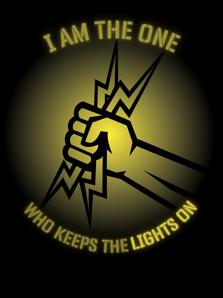 Electrician gift, electric, lights on, power up, electricity, funny by Dantage