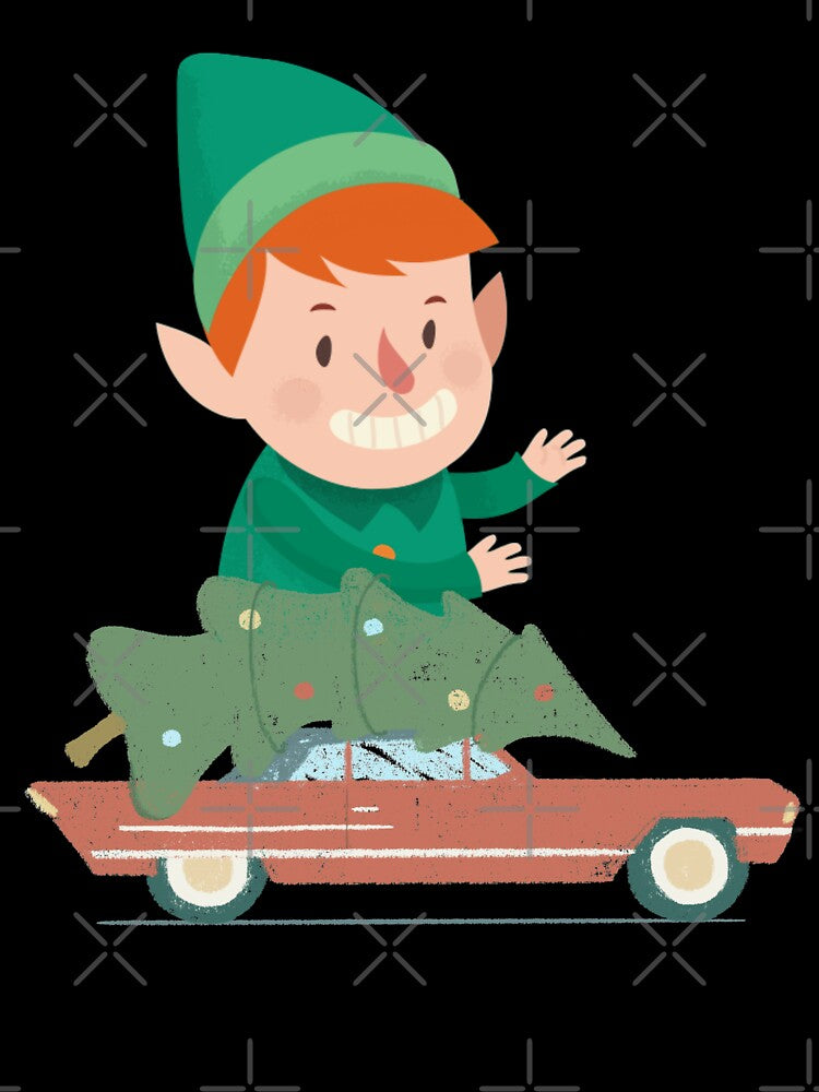 Christmas Elf Riding Monster Truck by Studioapartment