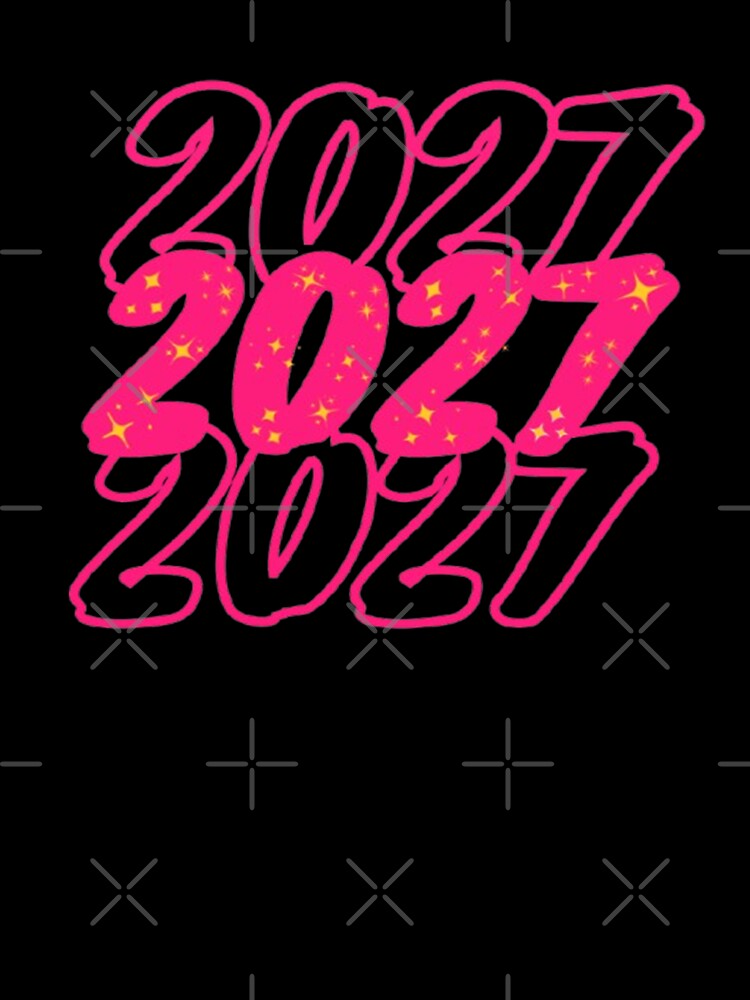 Pink Sparkly Trippy 2027 Year Typography by CamilasPrints