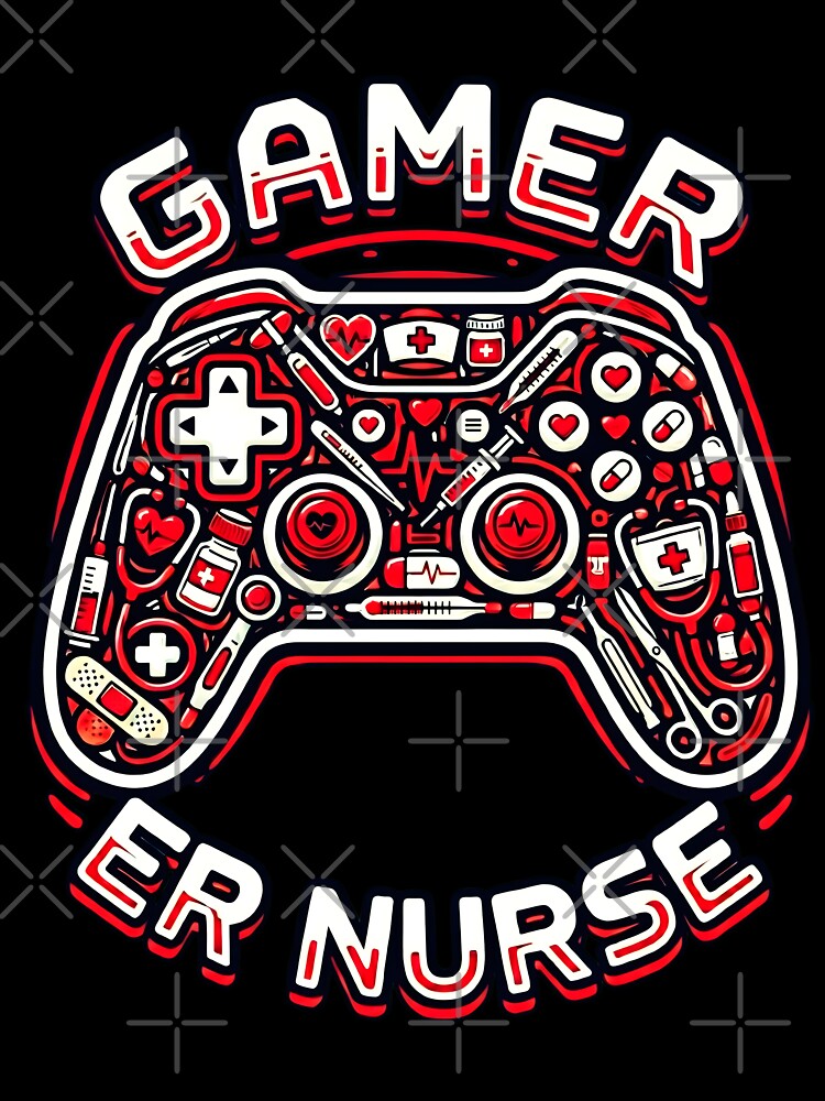 Gamer ER Nurse Cute Controller Nursing Gaming EMERGENCY nurse Life Funny by YarsEingr
