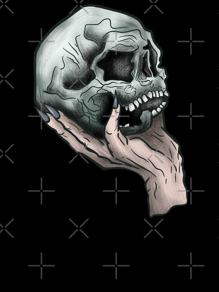 theatre hand holding skull by atlasbackache