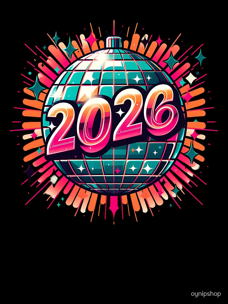 Retro 70s New Year 2026 Celebration Graphic by oynipshop