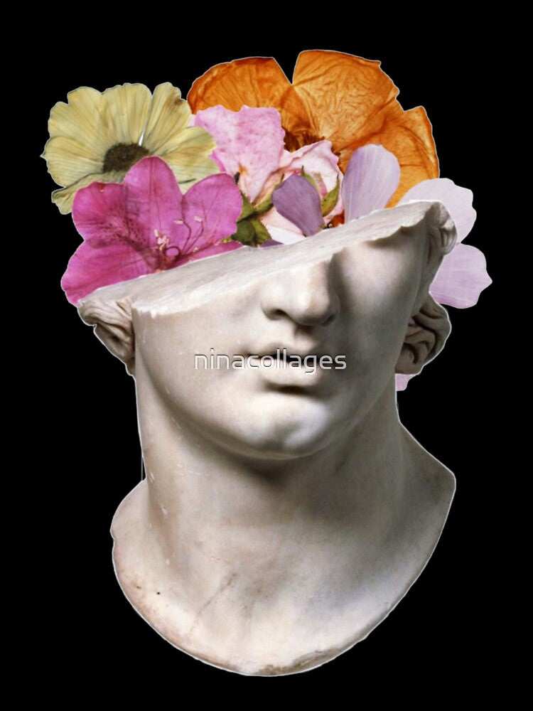 flower statue collage by ninacollages