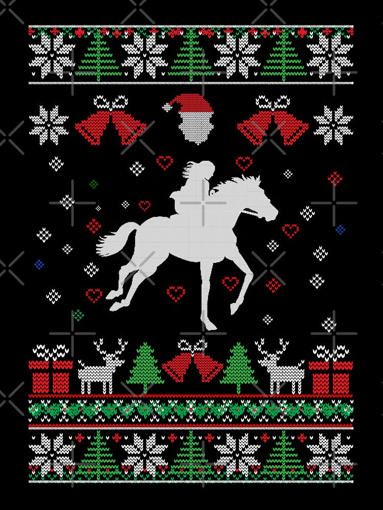Horse Riders Christmas Sweater, Horse Design, Funny Horse Riding, Funny Equestrian by Aerial Addicts