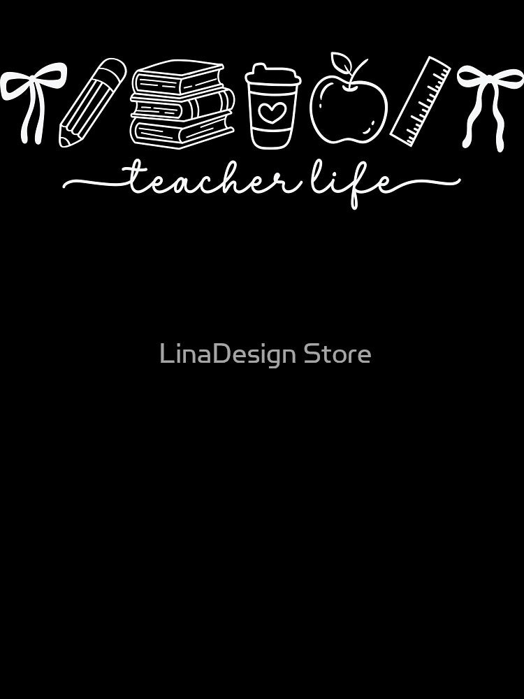 Teacher Life Doodle Icons Cute Back to School Design by LinaDesign Store