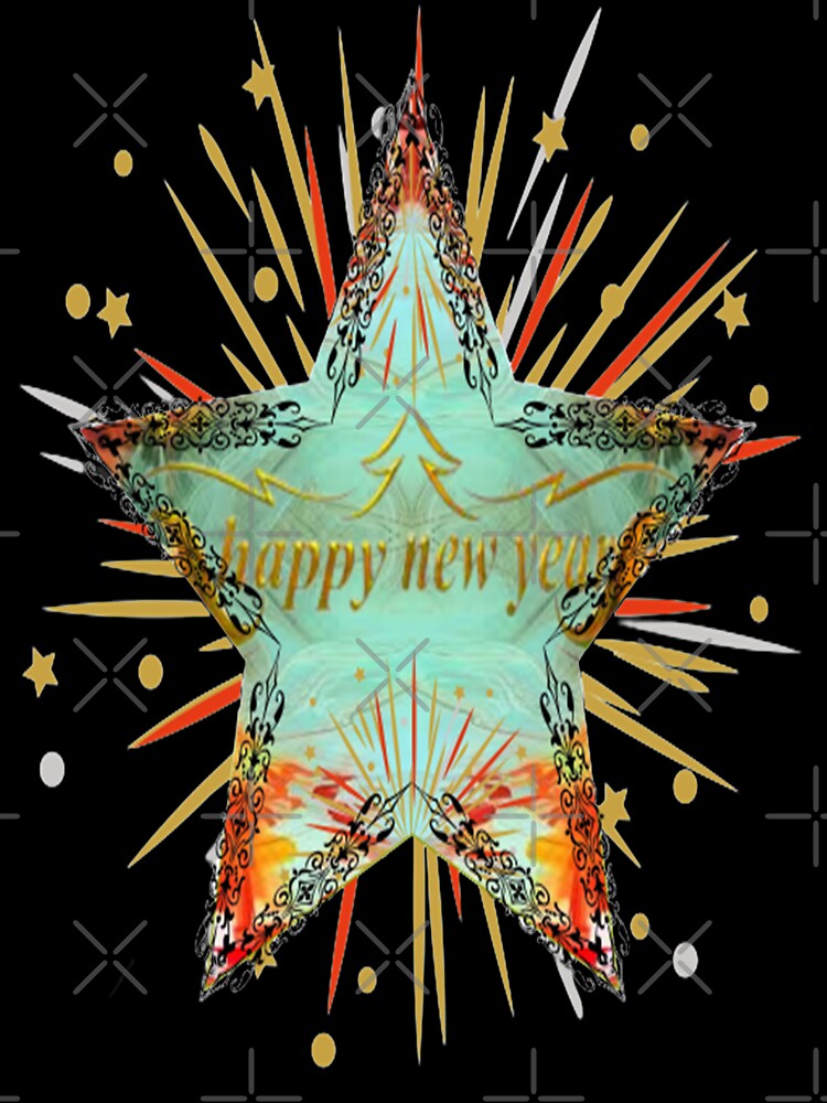 Colorful Bold Happy New Year Abstract Pattern, Howdy New Year,New Years Celebration, New Years Eve Countdown by Adri Barnard