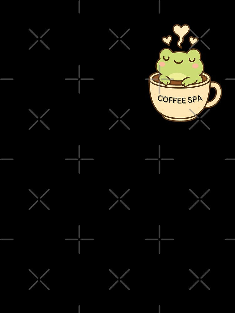 Cute Cozy Frog In Coffee Spa by FunMerchOutlet
