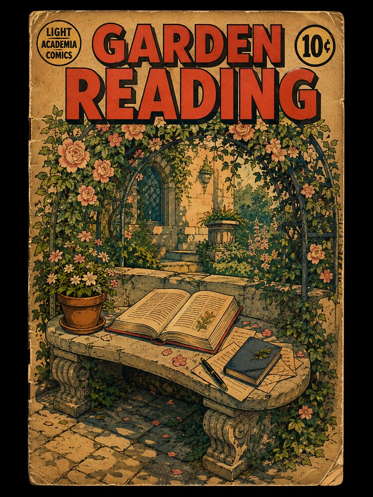Light Academia Garden Reading by bapupa