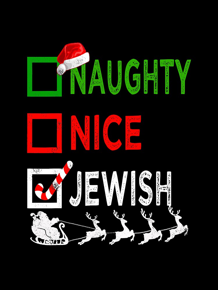 Naughty Nice Jewish Christmas Pajamas by unassertive19