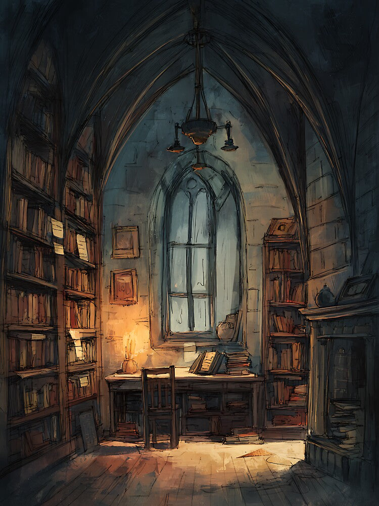 Quiet Dark Academia Study by bapupa