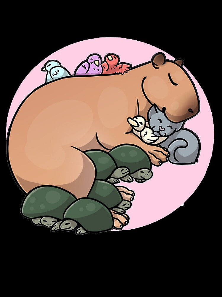 Capybara Snuggles Art for Men Women Kids , Capybara Gift Lover by DZIRI NAJAT
