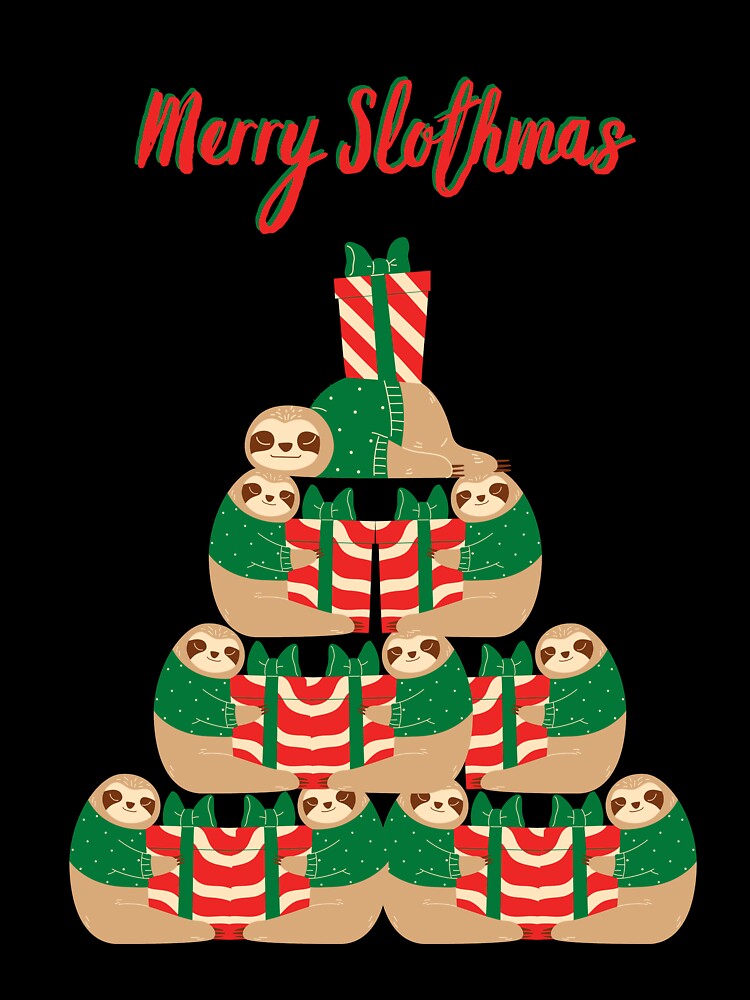 Merry Slothmas Christmas Sloth Tree 2020 by muacreation
