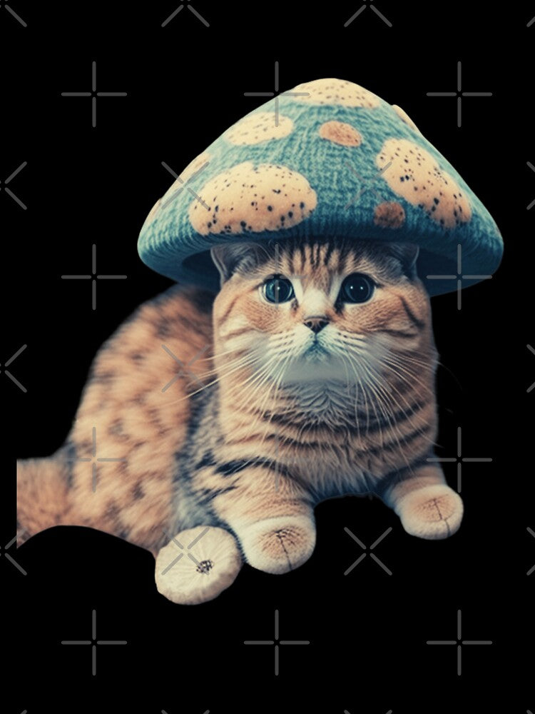 Cute cat Mushroom hat lovers cat kitty lovers by Sisi Design⭐⭐⭐⭐⭐