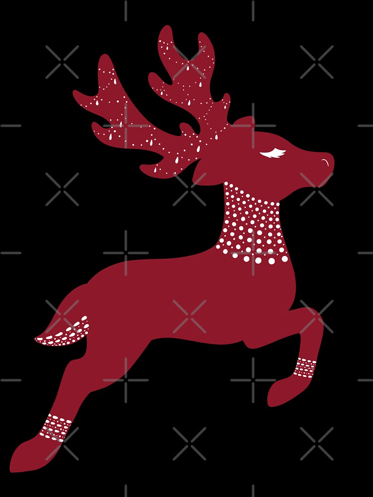 Elegant Red and White Reindeer by Lady-Lilac