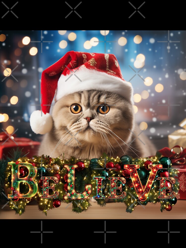 Meowy Christmas: Scottish Fold Christmas Cat by Fantasy Masterpiece
