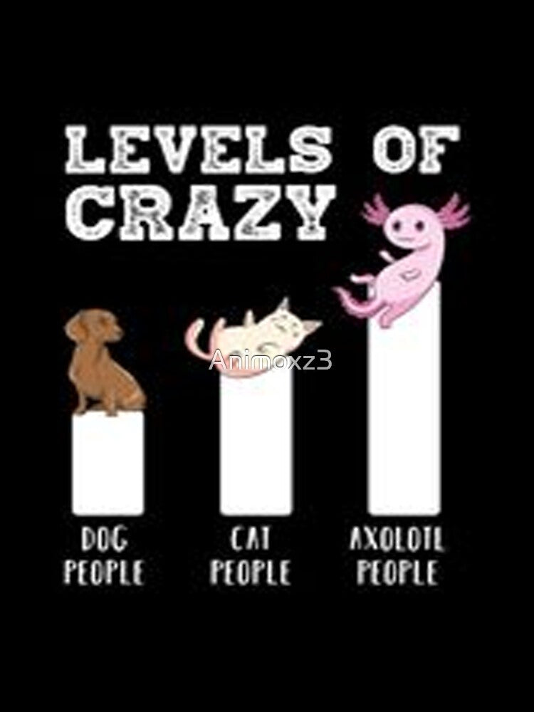 Funny Axolotl Levels Crazy by Animoxz3