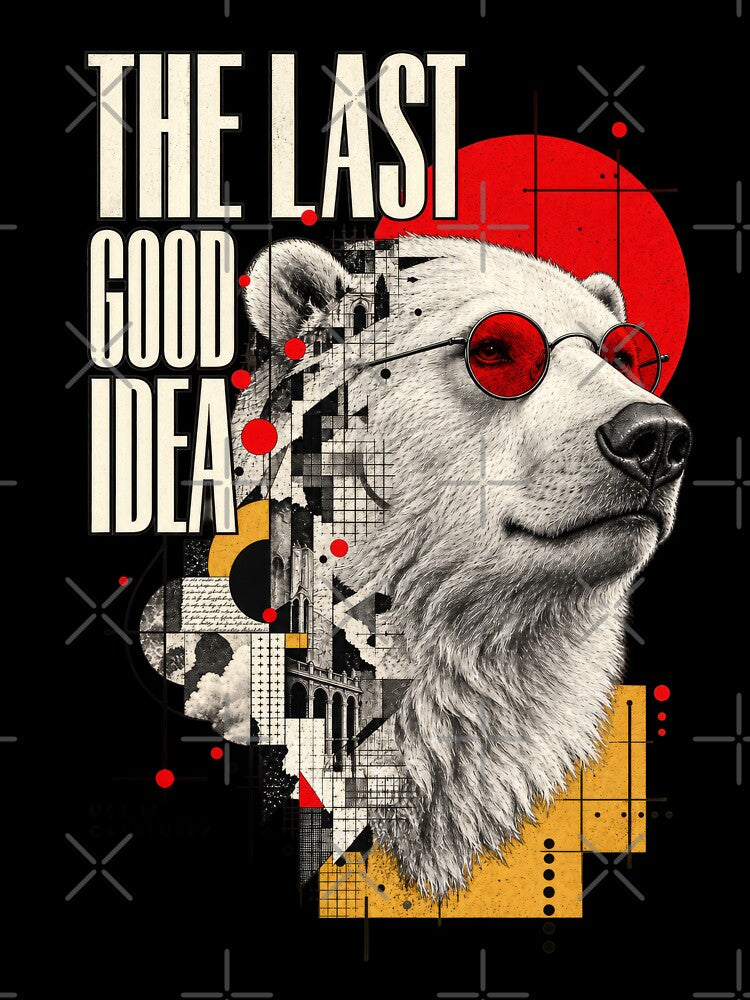 The Last Good Idea Polar Bear Retro Collage by Trendy-Artistry