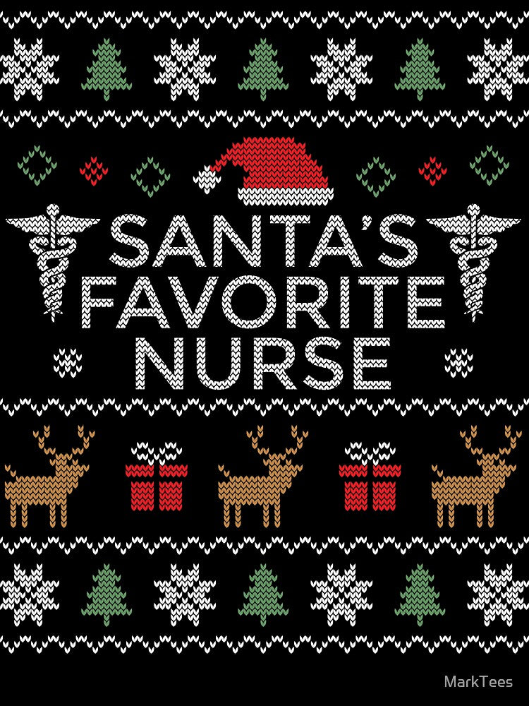 Santa's Favorite Nurse by MarkTees
