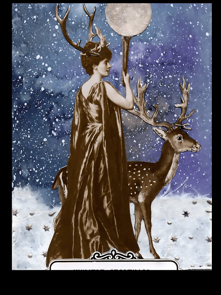 Winter Solstice Moon Goddess Postcard by dbvlpyyoazl38