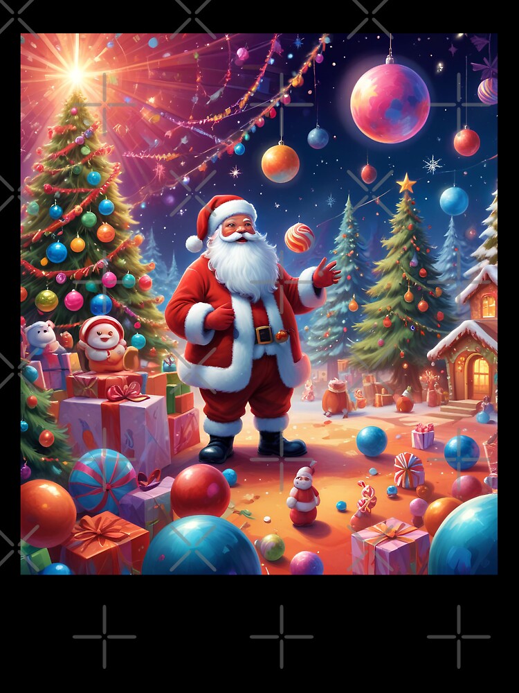 Santa Claus and Colorful Gifts for the New Year-Christmas by createlovefab