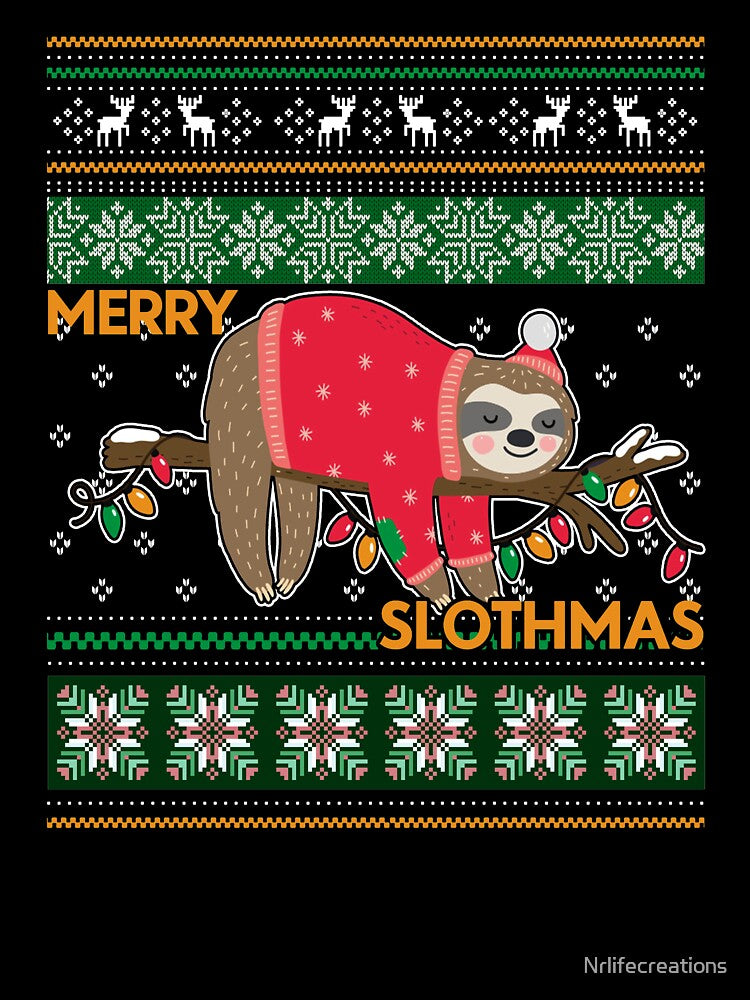 Merry Slothmas, Sloth Christmas Shirt, Merry Christmas by Nrlifecreations